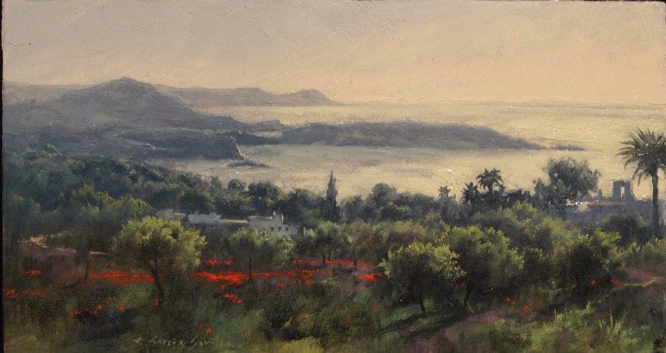 Es Cubells - Óleo madera preparada - 10x23